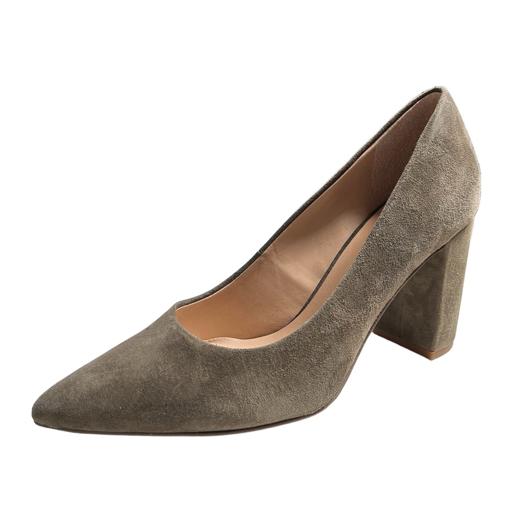 Franco Sarto Olive Suede Heels